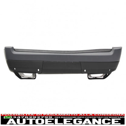 rear bumper with exhaust tips suitable for range rover vogue iv l405 (2013-2017) facelift update 2018+ svo design 