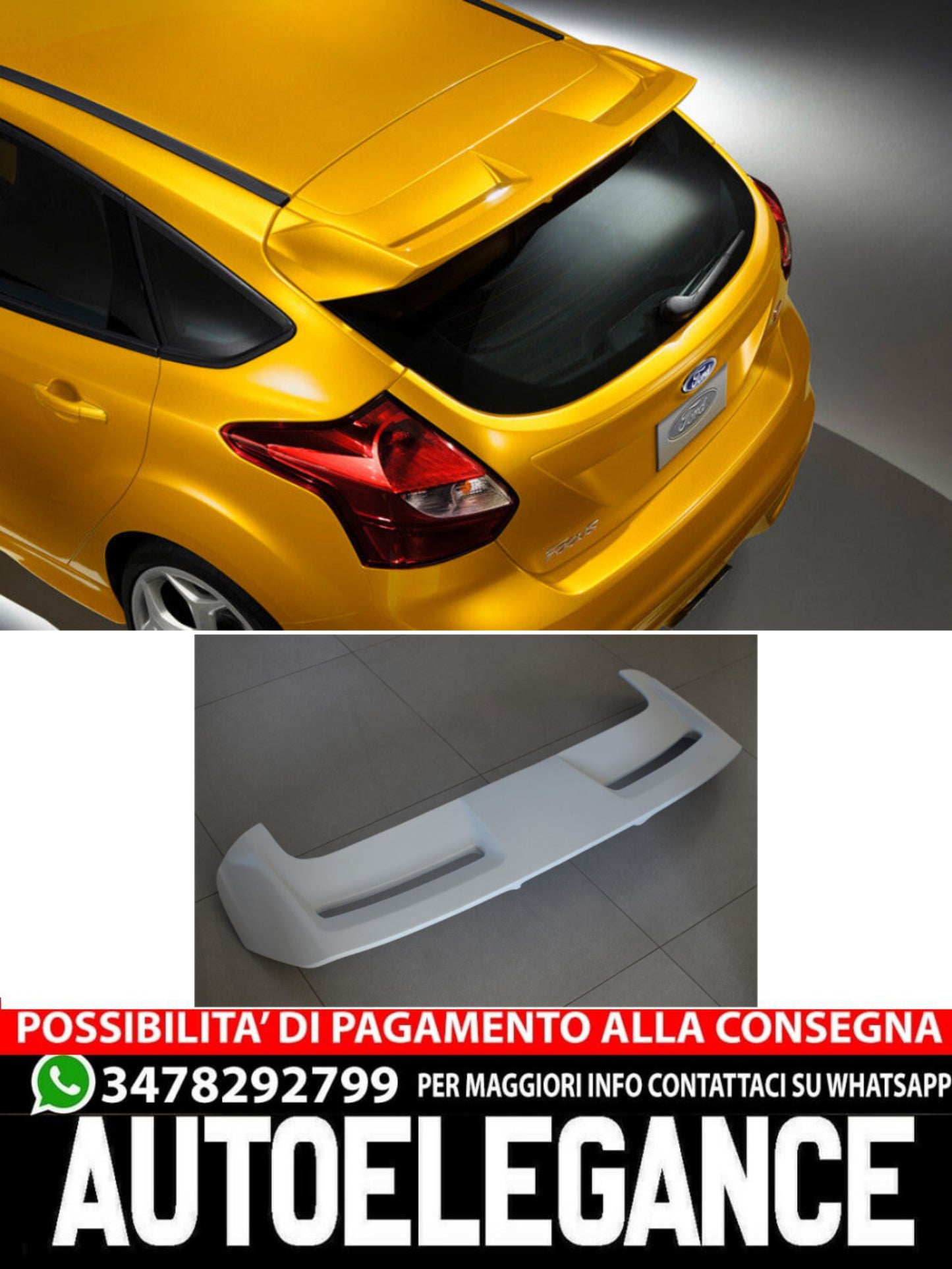 SPOILER POSTERIORE FORD FOCUS 3 - ST STYLE