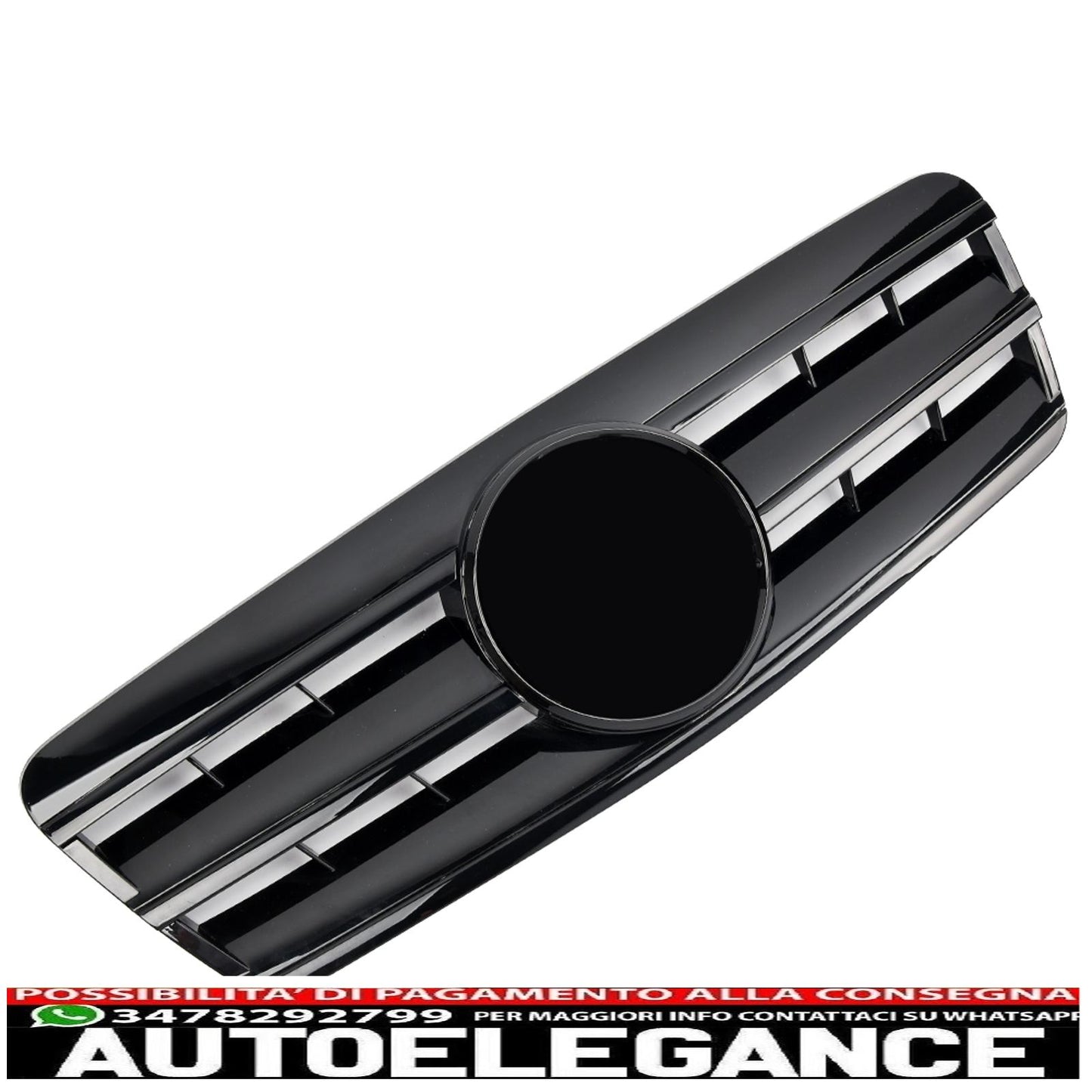 Griglia del radiatore sportiva per Mercedes C208 A208 CLK nero lucido