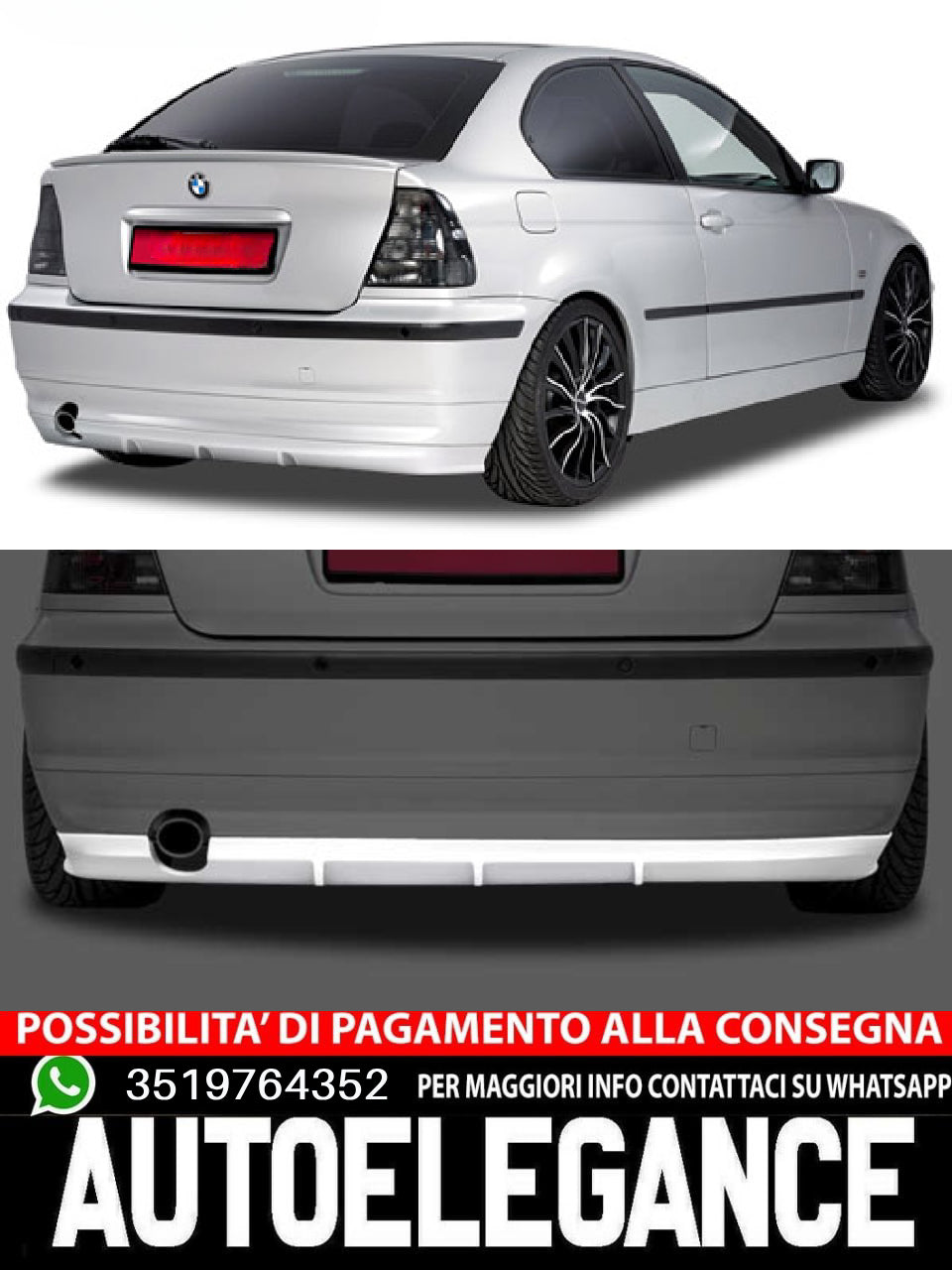 Diffusori posteriore adatto per BMW 3er E46 Compact