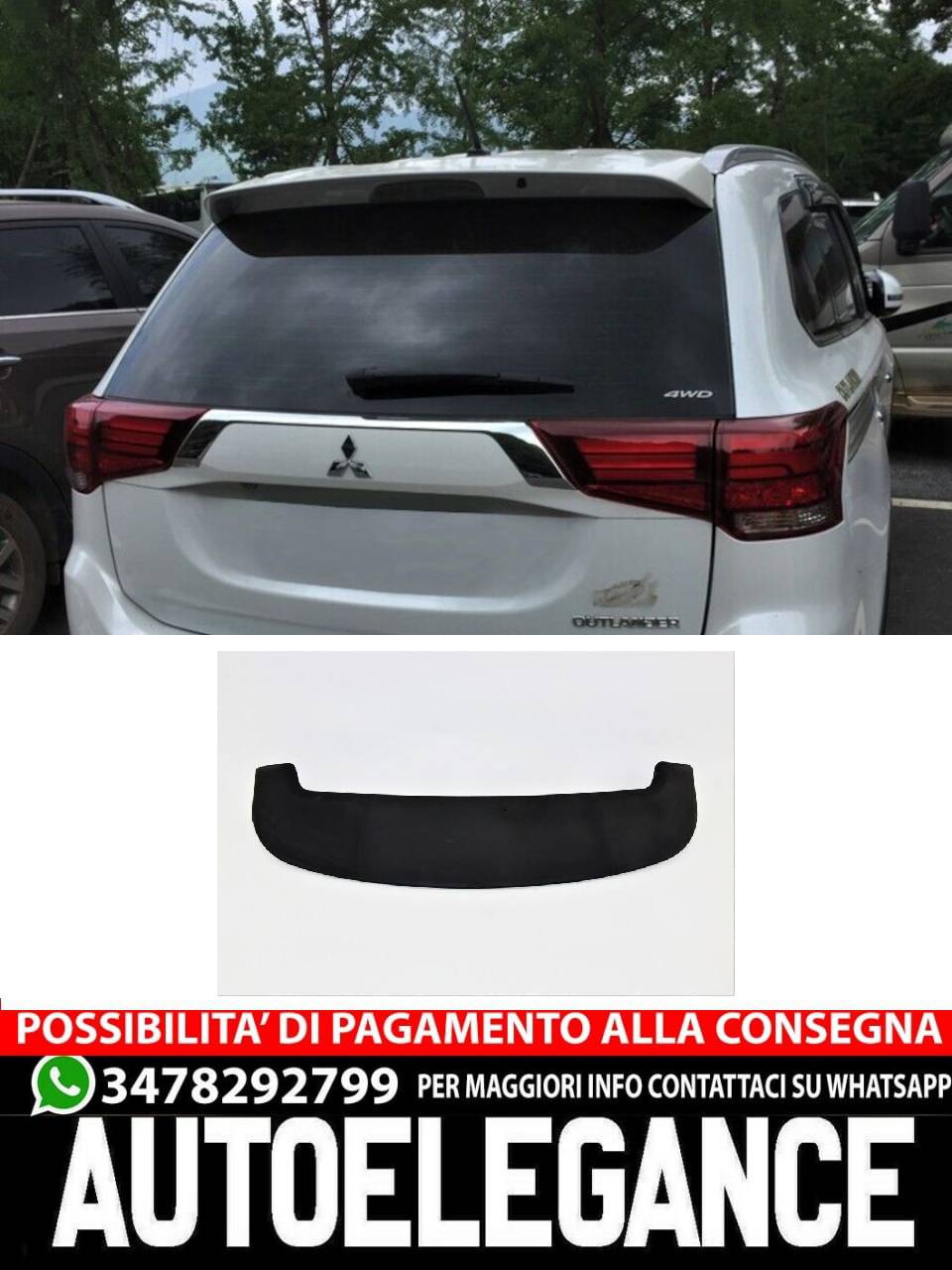 SPOILER suitable for Mitsubishi Outlander III 2012-2022