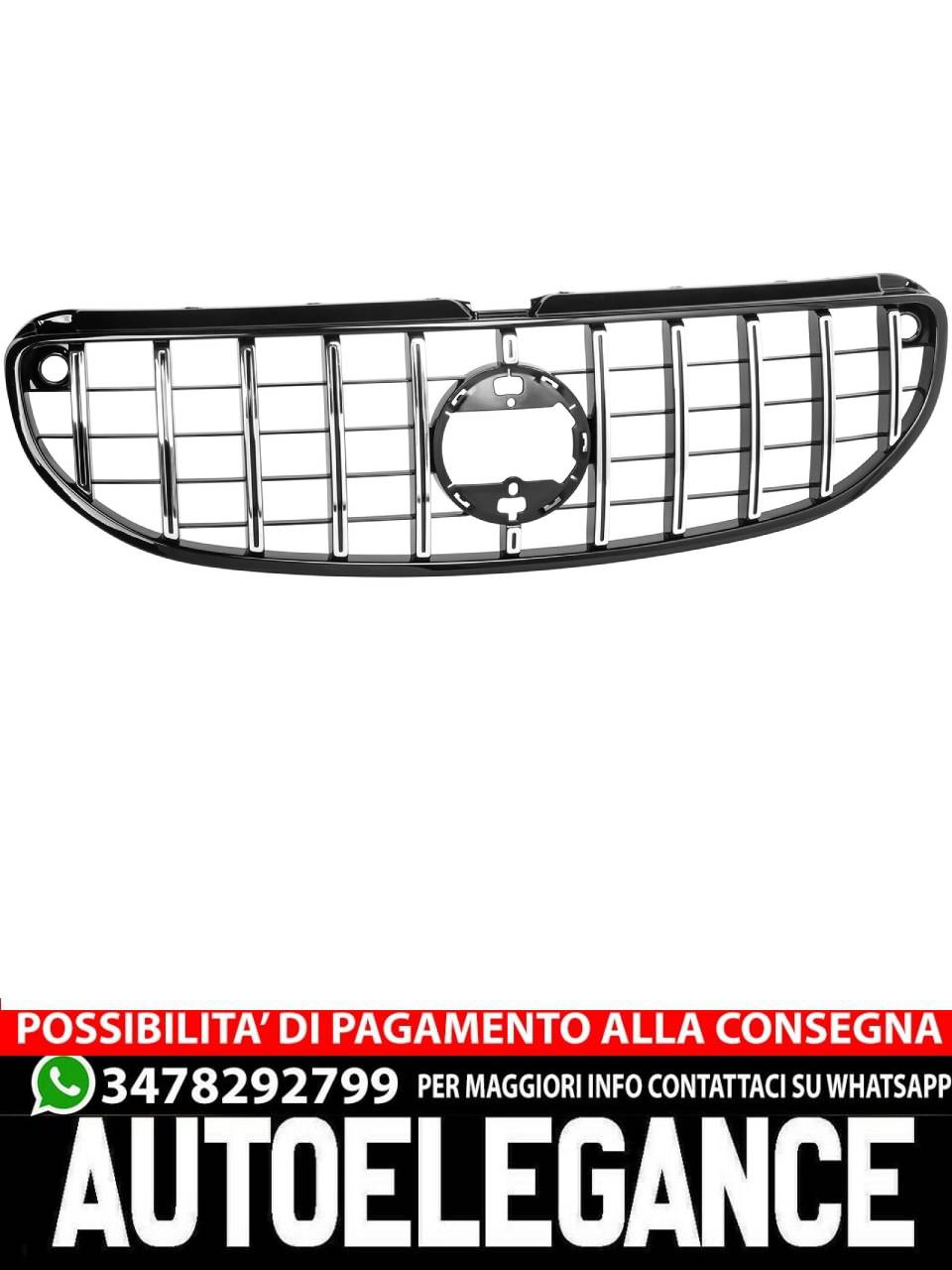 Griglia radiatore GT adatta per Smart Fortwo Coupe Cabriolet cromata nera