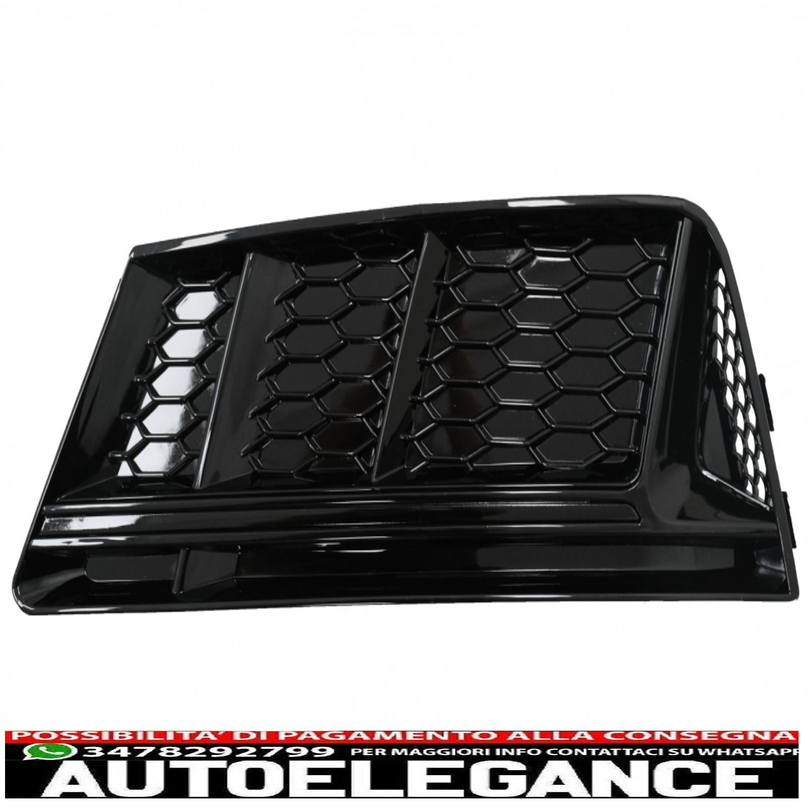 coperture inferiori della griglia del paraurti griglie laterali adatte per audi a4 b9 berlina avant (2016-2018) rs4 design black edition AUTOELEGANCERICAMBI