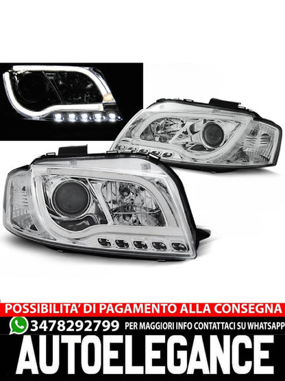 CHROME DRL HEADLIGHT TUBE for AUDI A3 8P 05.03-03.08 