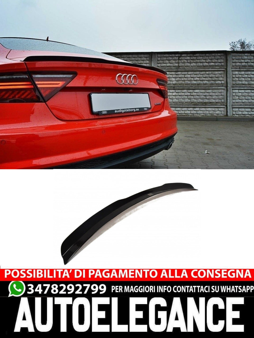 SPOILER CAP adatto per AUDI S7 / A7 S-LINE C7 / C7 FL