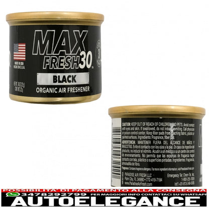 paradise air fresh organic deodorant without cap max fresh 30 can 4 black cans 