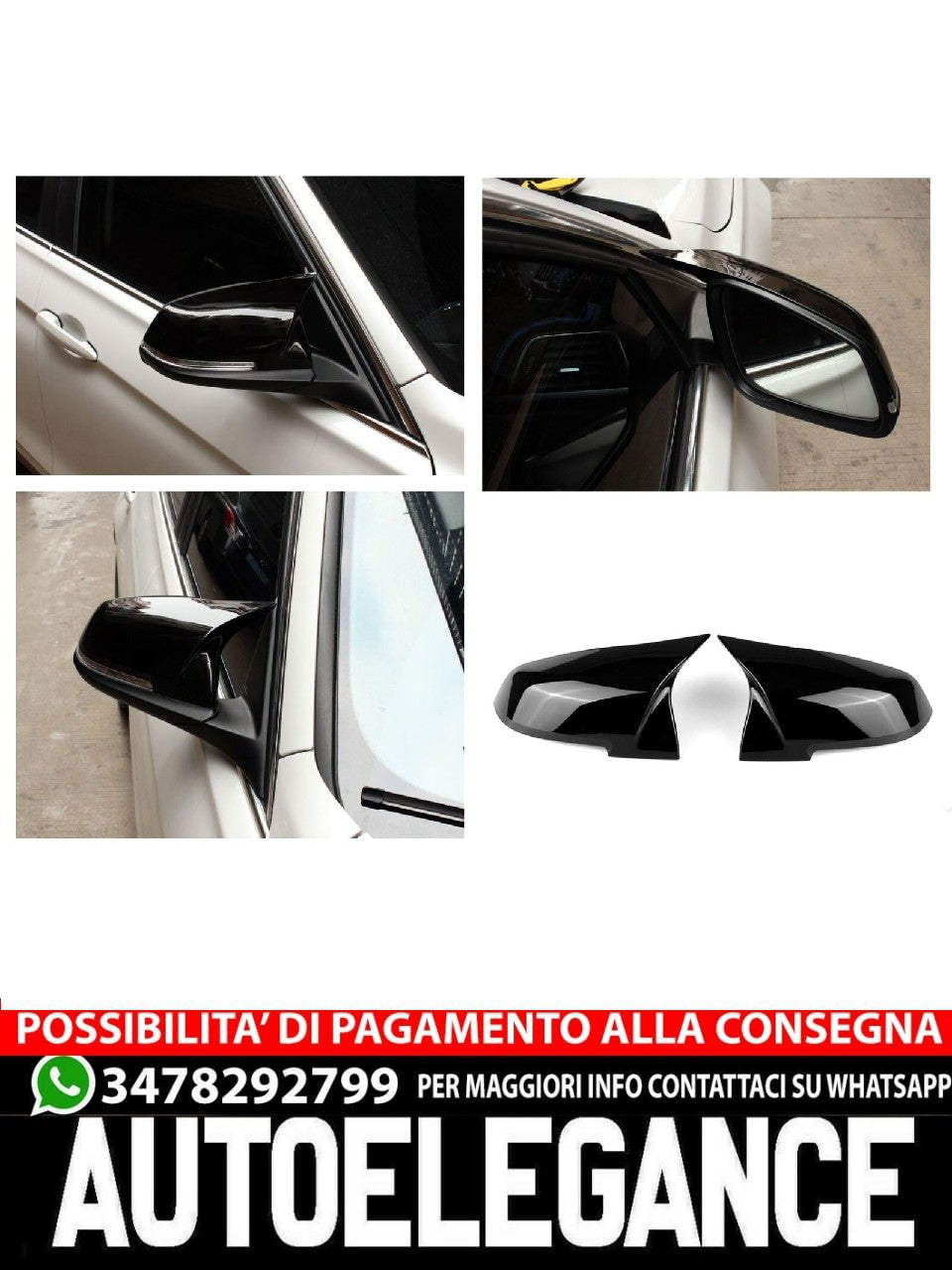 Tappi per specchietti neri sportivi per il cambio si adattano per BMW F20 F21