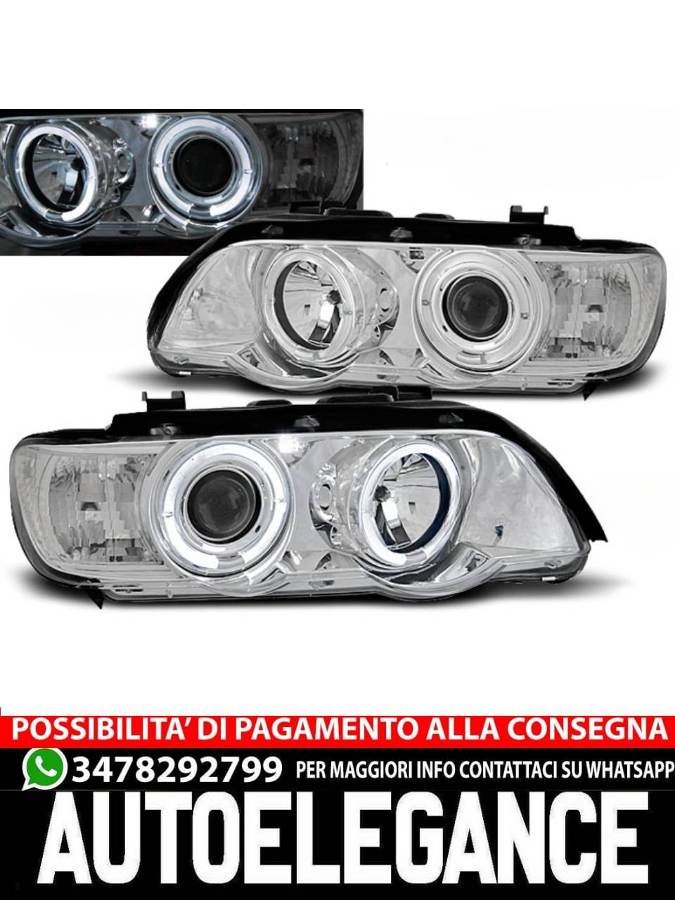 FARI ANGEL EYES CHROME per BMW X5 E53 09.99-10.03