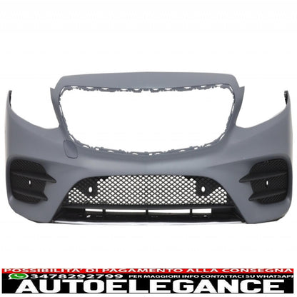 complete body kit with central grille and muffler tips suitable for mercedes e-class w213 (2016-2019) gt-r e43 e53 sport line design black