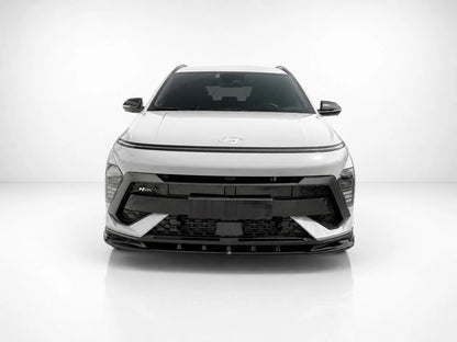 👉 SPLITTER ANTERIORE PER HYUNDAI KONA N-LINE MK2 (2022-) ABS NERO LUCIDO👈