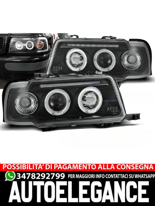 FARI ANTERIORI ANGEL EYES NERO per AUDI 80 B4 09.91-04.96