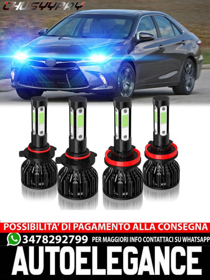 For Toyota Camry 2015-2018 -4X 9005 + H11 LED Headlights Bulbs High Beam HKL 