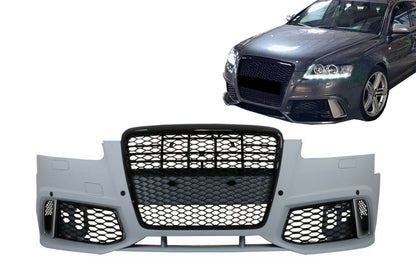 Paraurti anteriore per Audi A6 C6 4F berlina avant 2004-2010 RS6 look pettine miele griglie-mostra il titolo originaleTesto originaleFront Bumper for Audi A6 C6 4F Sedan Avant 2004-2010 RS6 Look Honey Comb Grilles