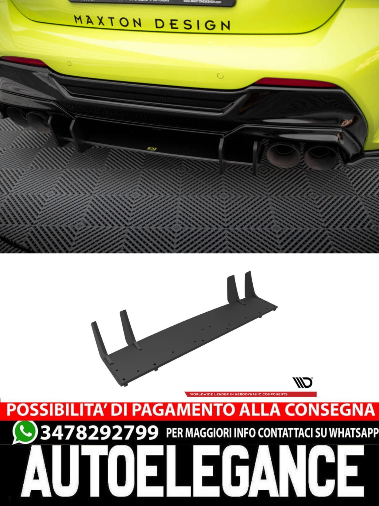 STREET PRO DIFFUSORE POSTERIORE COMPATIBILE PER V.3 BMW 1 F40 M-PACK / M135I  (2019 - )