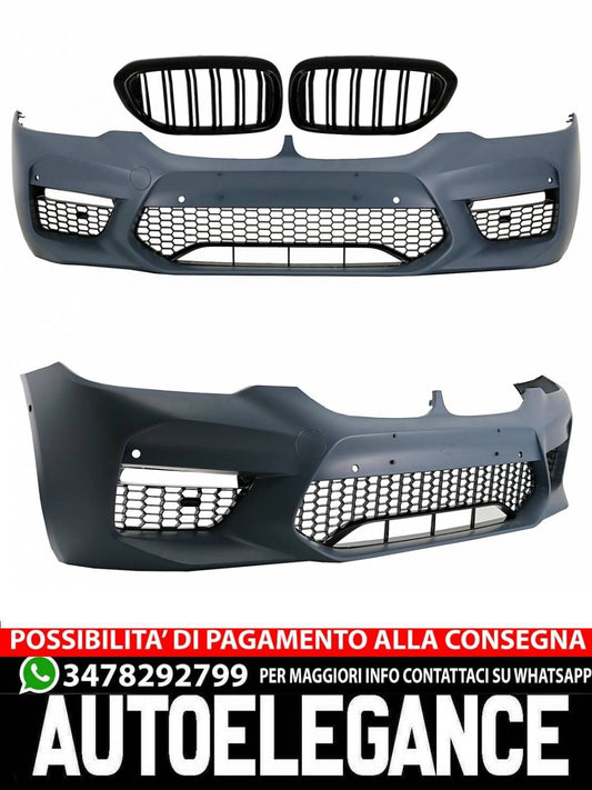 Front Bumper Suitable for BMW 5 Series G30 G31 (2017-2019) and Center Grilles 