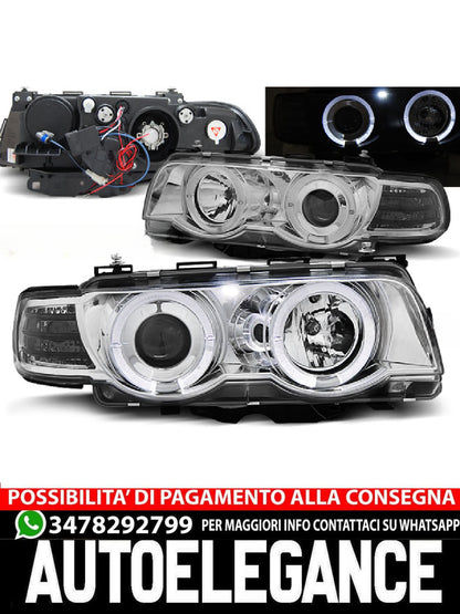 FARI ALLO XENO ANGEL EYES CHROME ADATTI COMPATIBILI PER BMW E38 09.98-07.01