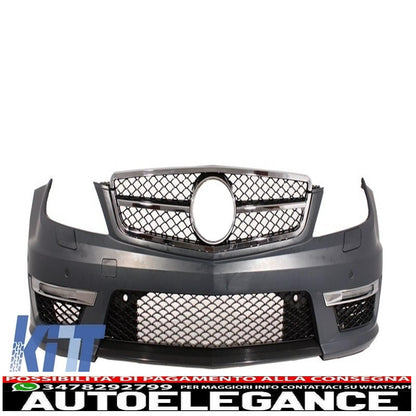 Complete conversion retrofit body kit suitable for mercedes c-class w204 (2007-2012) restyling c63 design with restyling xenon headlights and led rear lights