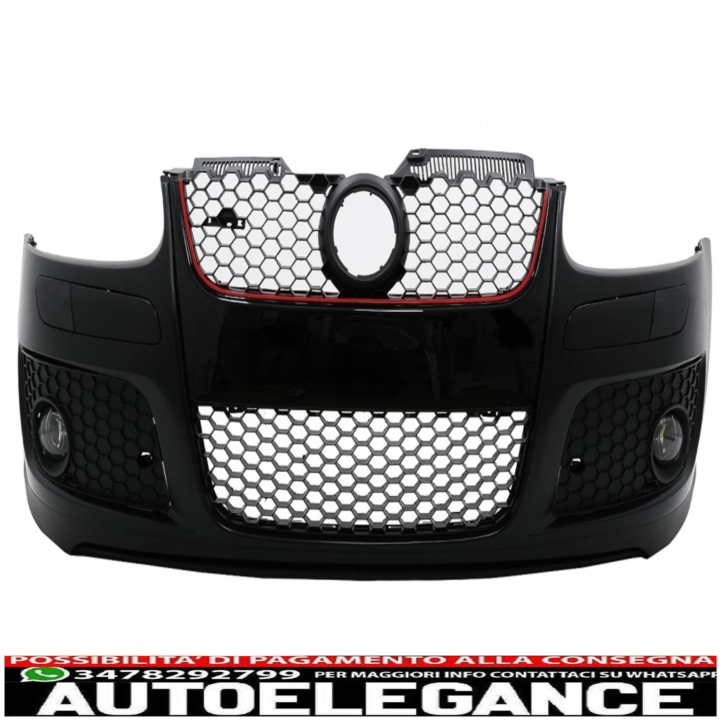 Front bumper suitable for vw golf v 5 mk5 (2003-2007) gti design with xenon look headlights right hand drive 