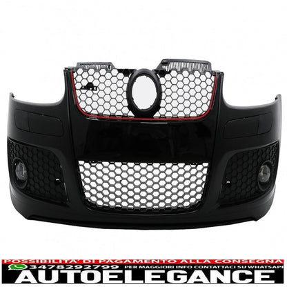 Front bumper suitable for vw golf v 5 mk5 (2003-2007) gti design with xenon look headlights right hand drive 