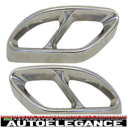 Muffler tips suitable for mercedes c class w205 s65 e65 gle w166 x166 glc w253 sport design