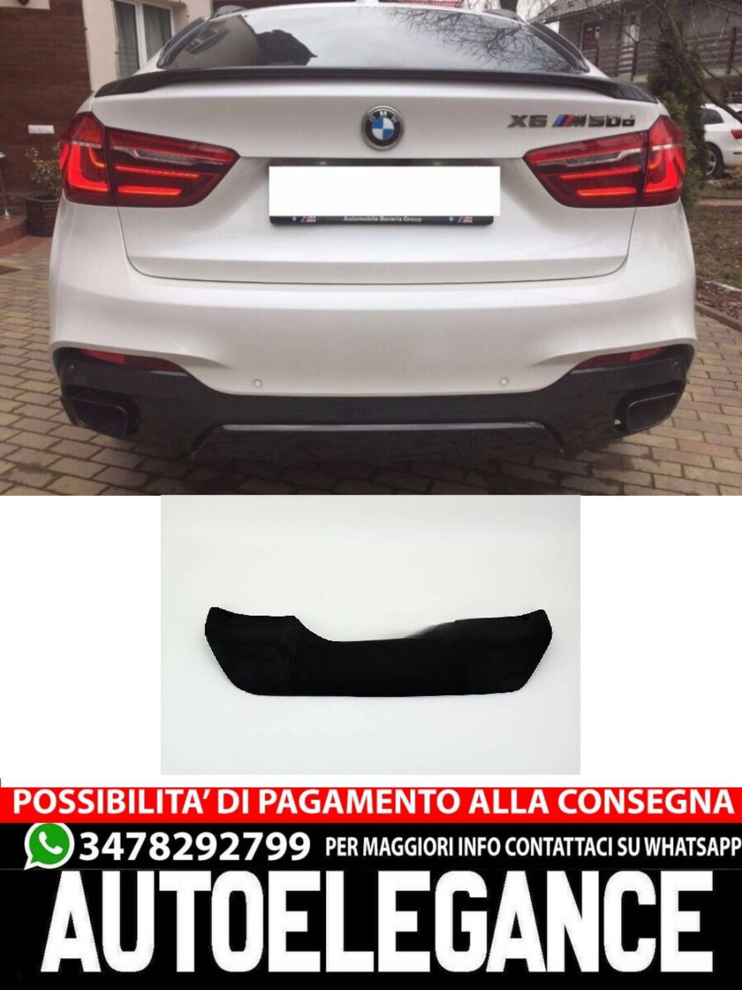 SPOILER adatto per BMW X6 F16 2014-2019