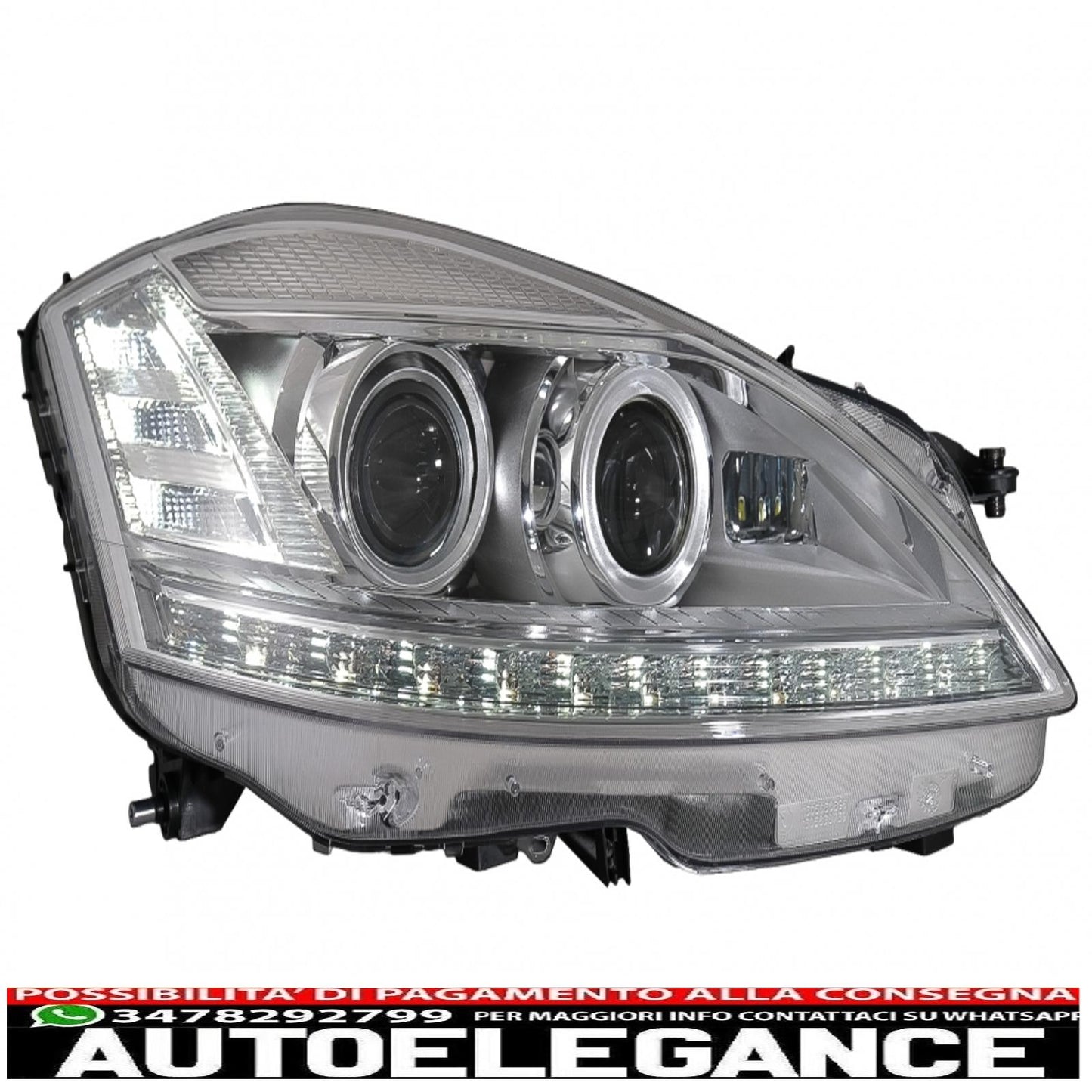 led headlights suitable for mercedes s class w221 (2005-2009) restyling look with sequential dynamic cornering lights