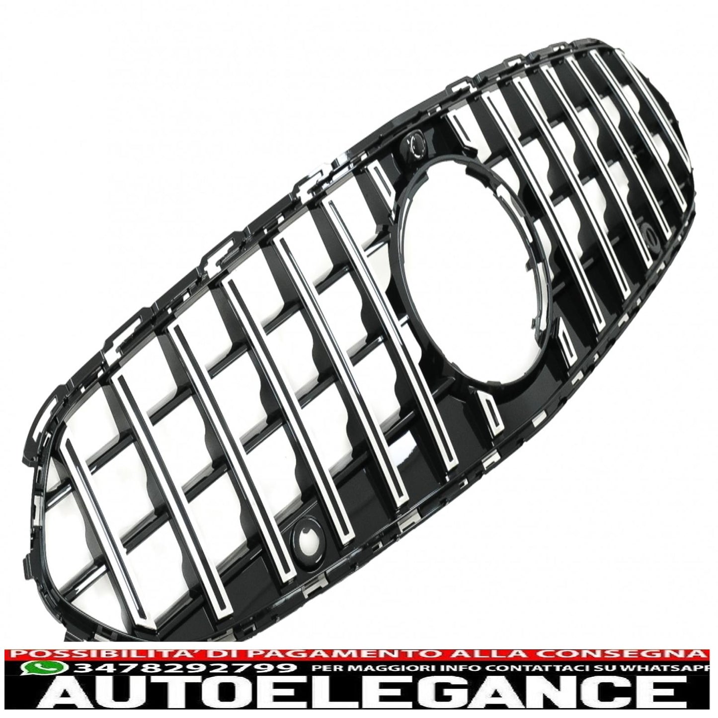 front grille suitable for mercedes c-class w206 sedan s206 t-modell (2021-up) gt-r panamericana design chrome