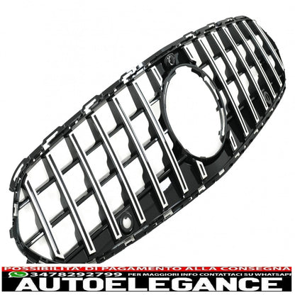 front grille suitable for mercedes c-class w206 sedan s206 t-modell (2021-up) gt-r panamericana design chrome