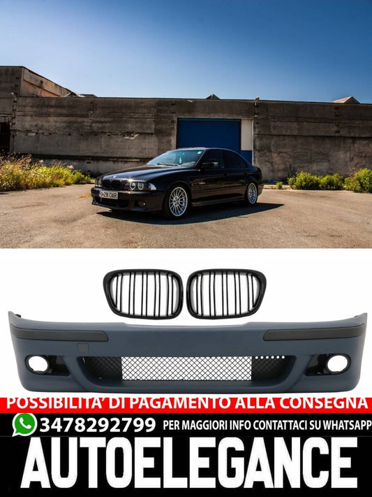 Black Front Bumper Center Grilles Fit For BMW 5 Series E39 1995-2003