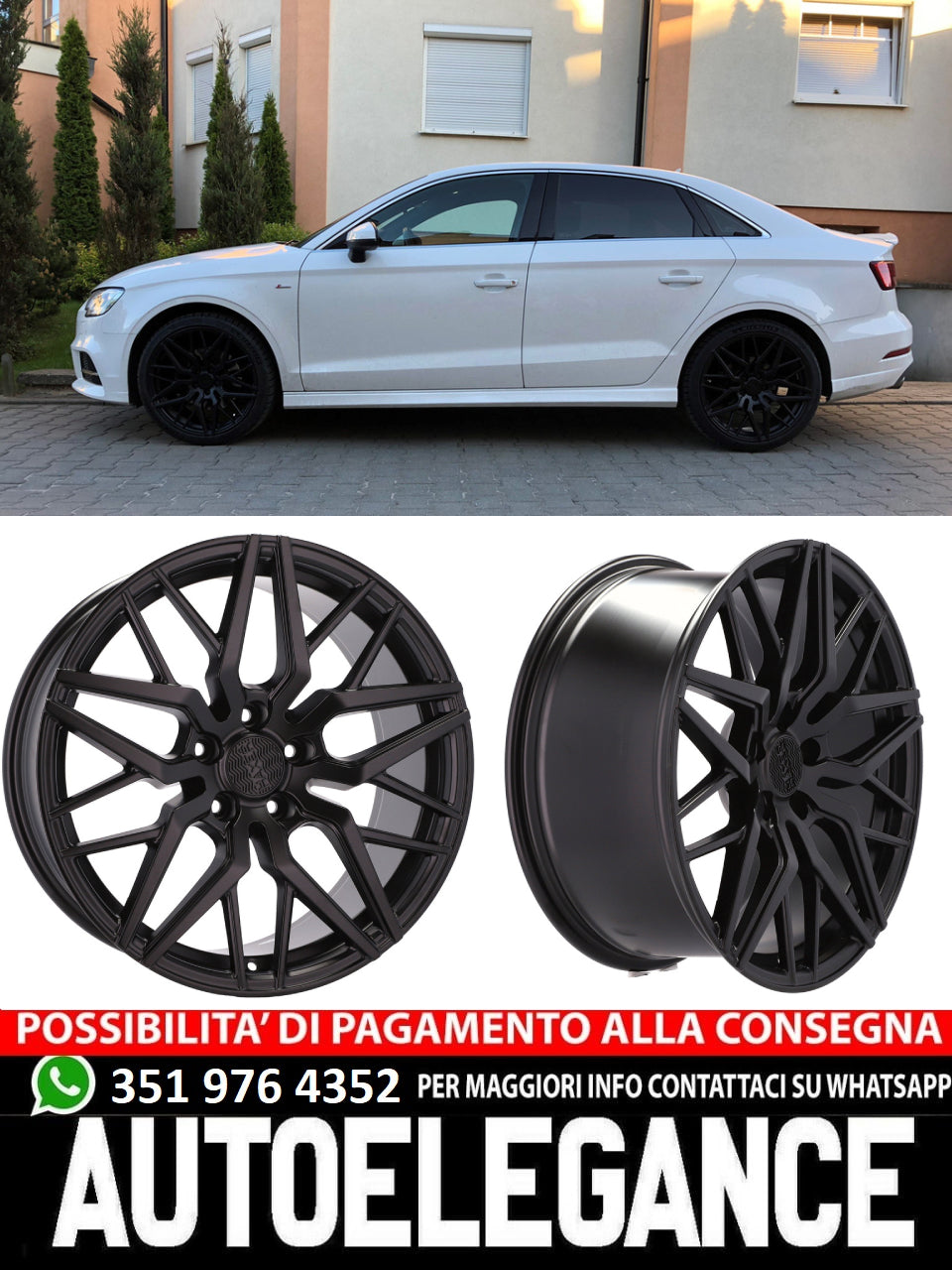 ALLOY WHEEL 19" Suitable for ALFA ROMEO CITROEN DS FIAT FORD JAGUAR LAND ROVER LINCOLN OPEL PEUGEOT RENAULT SMART TOYOTA VOLVO 