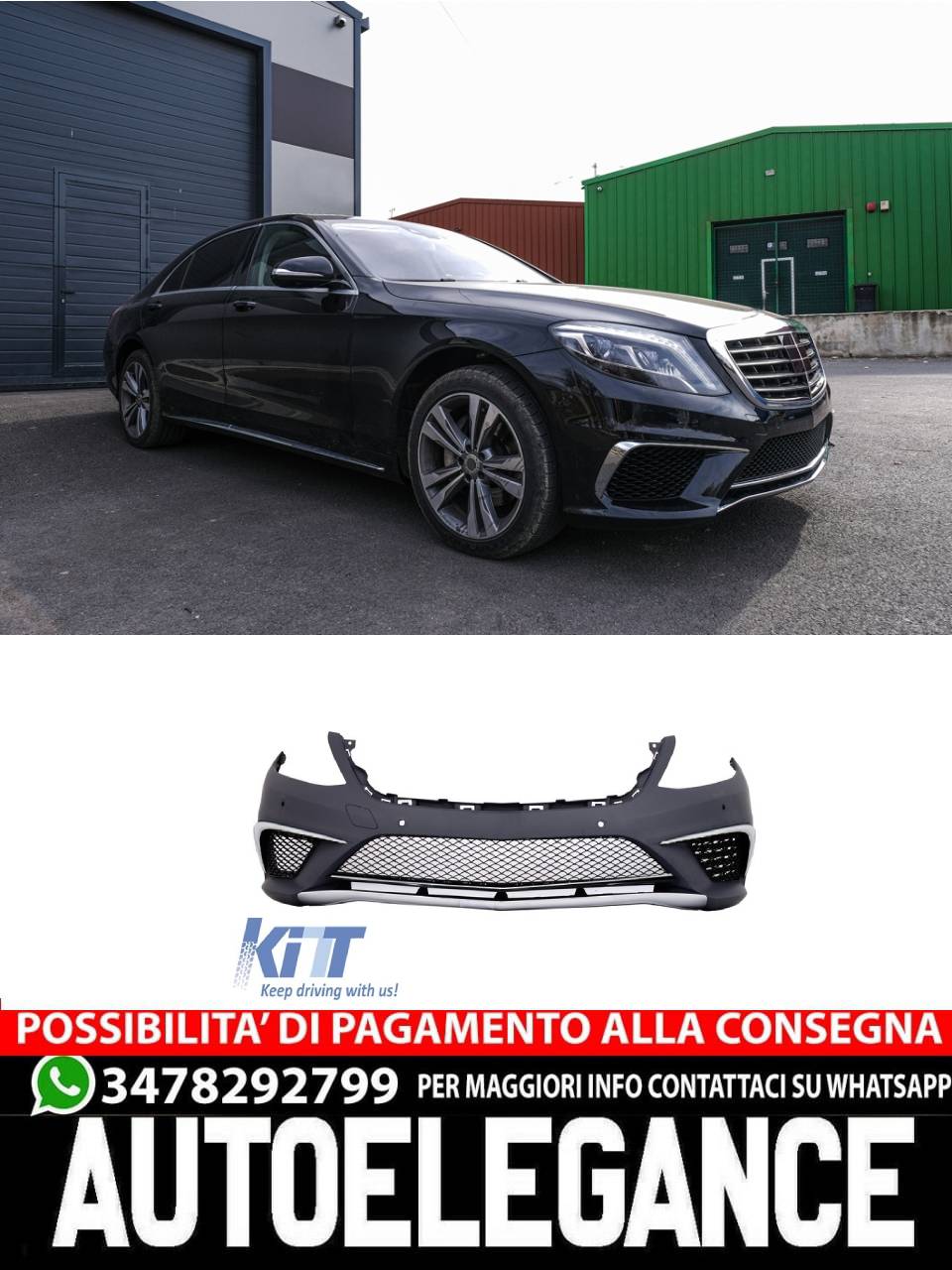 Paraurti anteriore adatto per MERCEDES Benz W222 Classe S (2013-06.2017)