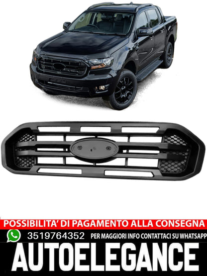Griglia radiatore nera con doppia barra per Ford Ranger T8 19-23 2.0 TDCi