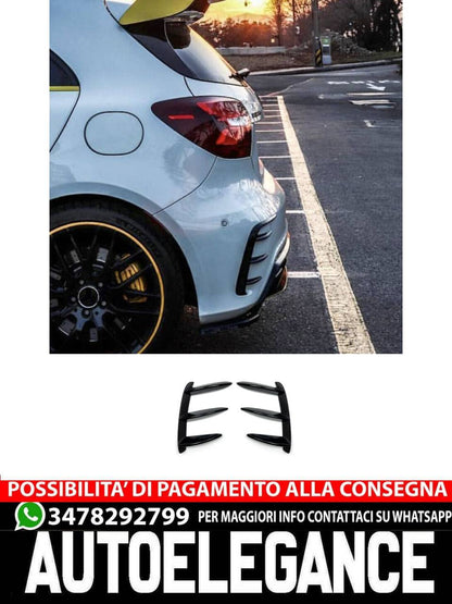 AMG LOOK AERO FLAPS NERO posteriore adatto per Mercedes W176 Classe A AUTOELEGANCERICAMBI