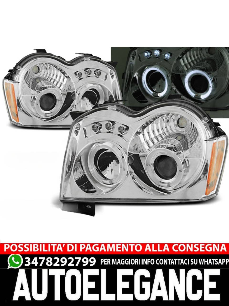 CHRYSLER JEEP GRAND CHEROKEE 05-08 ANGEL EYES CROMATI