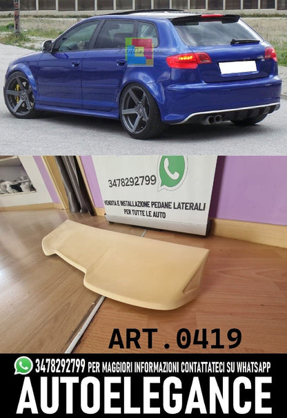 SPOILER SUITABLE FOR AUDI RS3 A3 8P 2004-2012 5D SPORTBACK RAW 