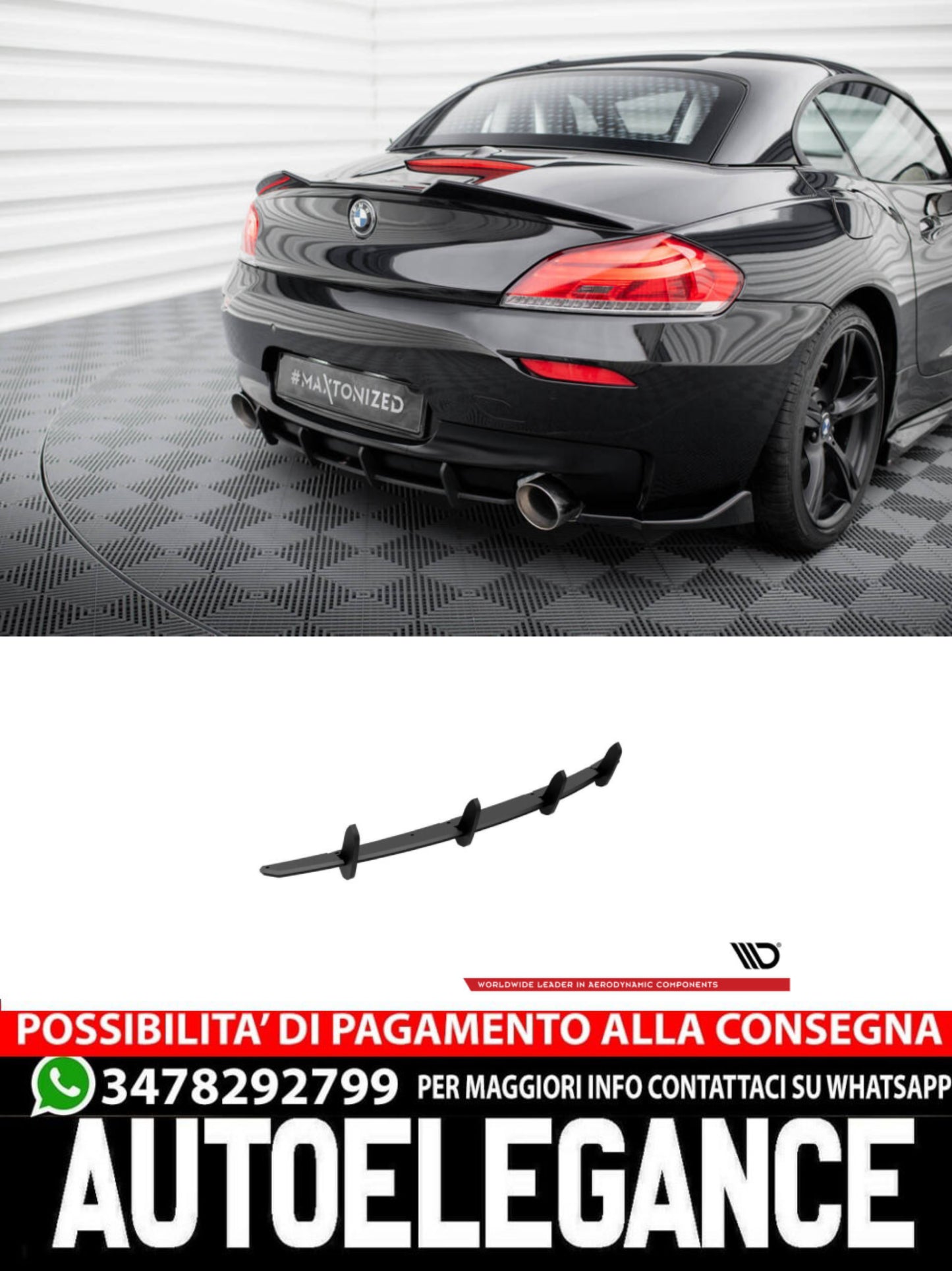 STREET PRO DIFFUSORE POSTERIORE COMPATIBILE PER BMW Z4 M-PACK E89 FACELIFT  2013-2018