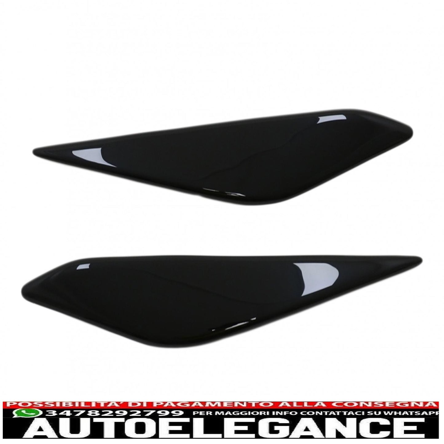 headlights eyebrows suitable for ford fiesta mk8 (2017-2021) piano black 
