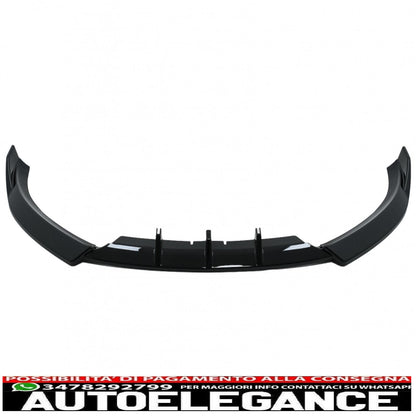Additional spoiler for front bumper suitable for audi a4 b8 (2007-2012) sedan avant piano black