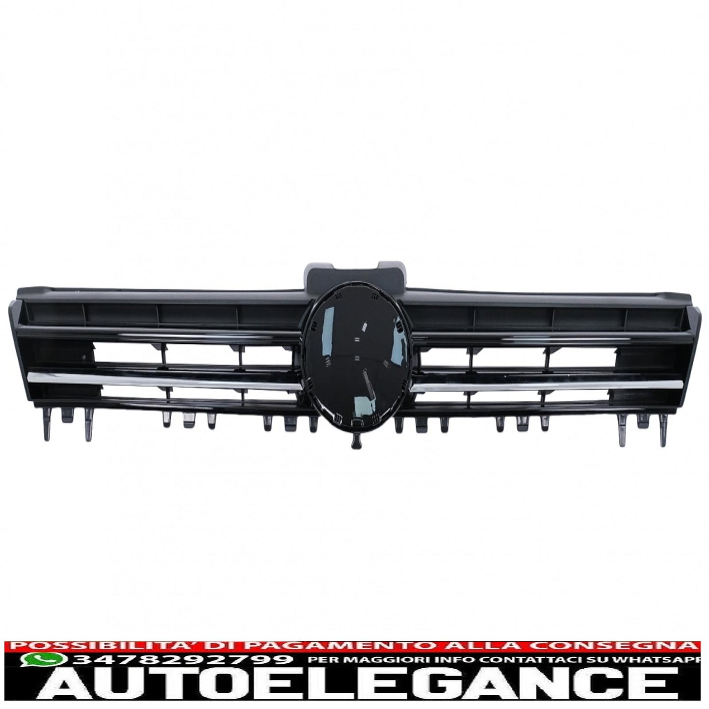 central grille suitable for vw golf 7 vii (2012-2017) r-line design chrome inserts