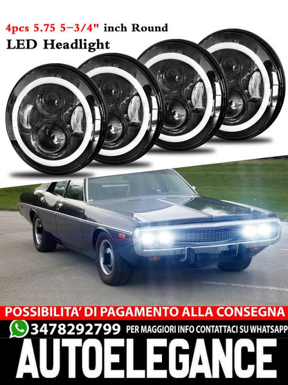 4pcs 5.75 "5-3/4 pollici Fari a LED rotondi Hi-Lo Fit Ford Galaxie 500 1962-1974