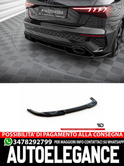 SPLITTER POSTERIORE CENTRALE adatto per AUDI RS3 SPORTBACK 8Y (2020-)