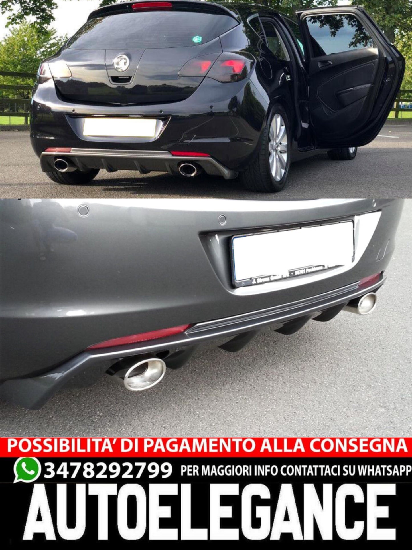 DIFFUSORE ADATTO PER VAUXHALL ASTRA J 2009-2012