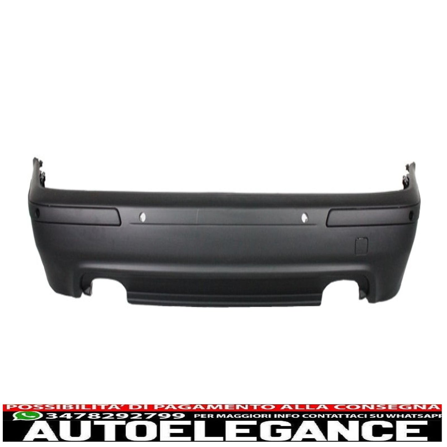 rear bumper suitable for bmw 5 series e39 (1995-2003) double outlet m5 design with pdc and exhaust tips