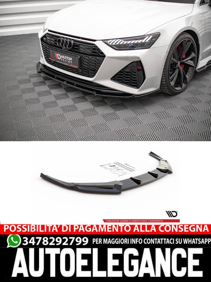 SPLITTER ANTERIORE adatto per V.1 AUDI RS6 C8 / RS7 C8  2019-