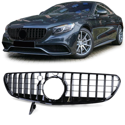 Gloss Black Sports Grille for Mercedes S Coupe C217 Cabrio A217 14-17