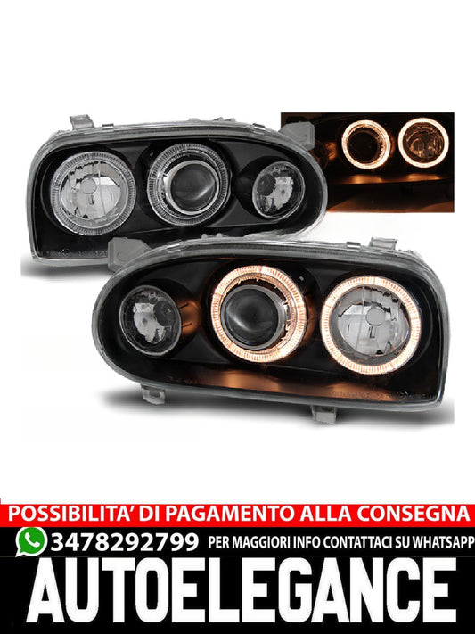 FARI ANTERIORI ANGEL EYES NERO per VW GOLF 3 09.91-08.97
