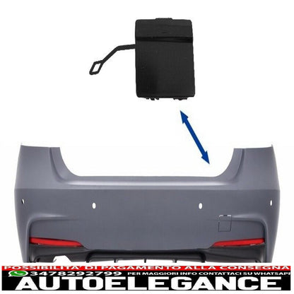Tow Hook Cover Rear Bumper for BMW 3 Series F30 2011+ M-Performance M-Tech Look -show original titleOriginal textTow Hook Cover Rear Bumper for BMW 3 Series F30 2011+ M-Performance M-Tech Look 