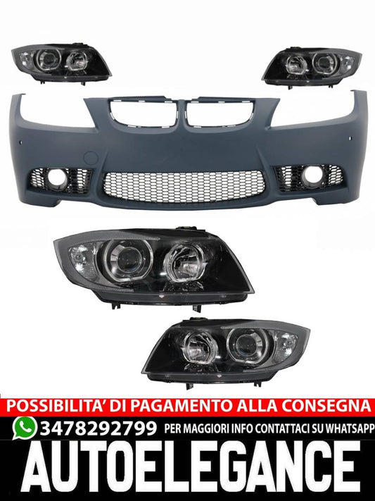 Front Bumper with Headlights Suitable for BMW 3 Series E90 E91 Pre-LCI 2005-2008 