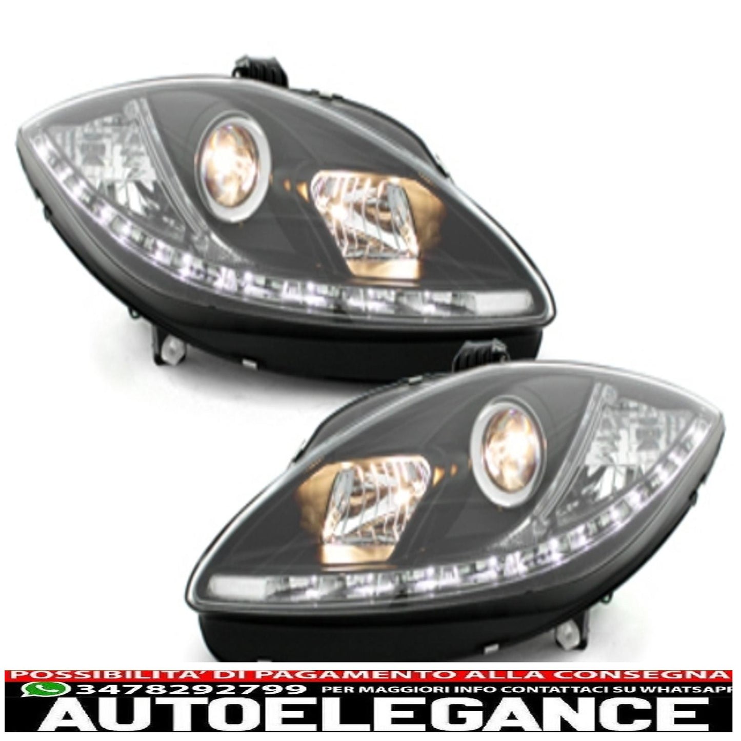 Fari d-lite adatti per Seat Leon 1p 09+ luce di marcia diurna_bla