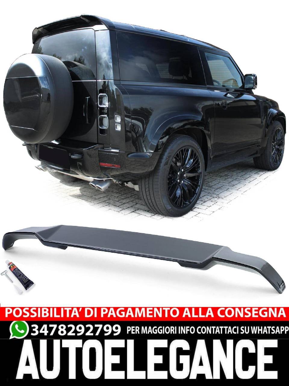 SPOILER suitable for Land Rover Defender L663 90 110